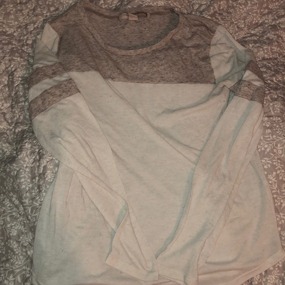 Cream and light brown shirt